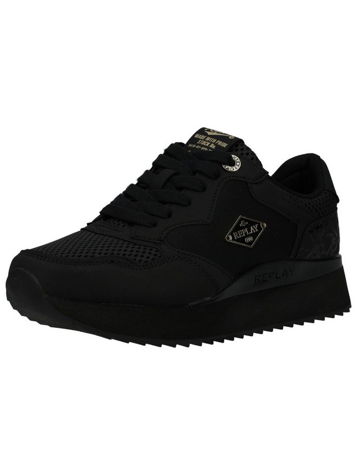 Replay Sneaker Lederimitat Sneaker (schwarz)
