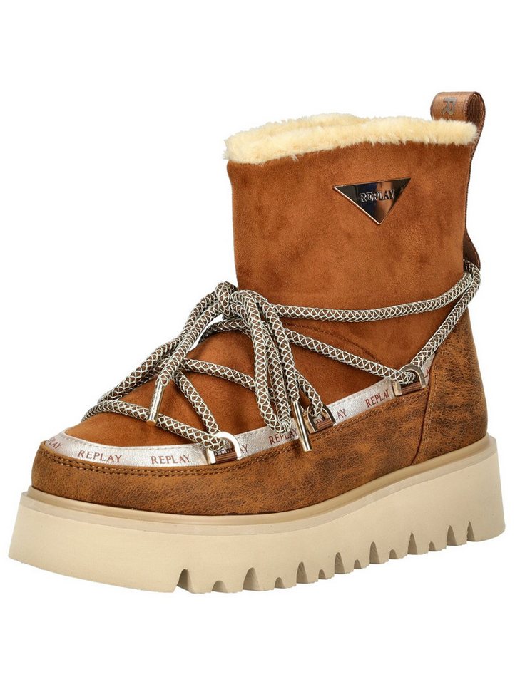 Replay Stiefelette Lederimitat/Textil Schnürstiefelette
