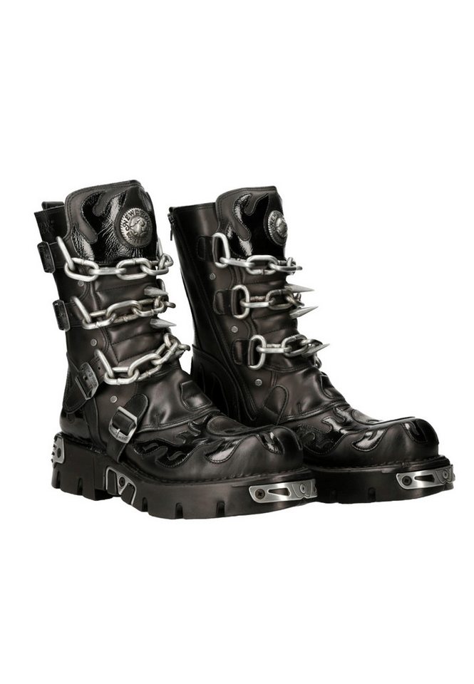 RICANO M-727-S5 Ankleboots Punk Lederstiefel aus Rindsleder - Made in Spain