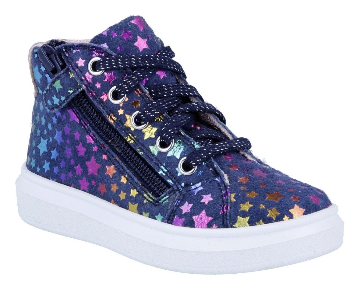 Richter Alessa WMS: Mittel Sneaker Schnürboots mit bunten Sternchen, Größenschablone zum Download