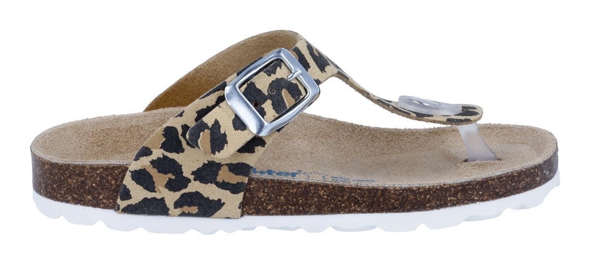 Richter Bio Zehentrenner Sandale im Animal-Look, Größenschablone zum Download, mit WMS