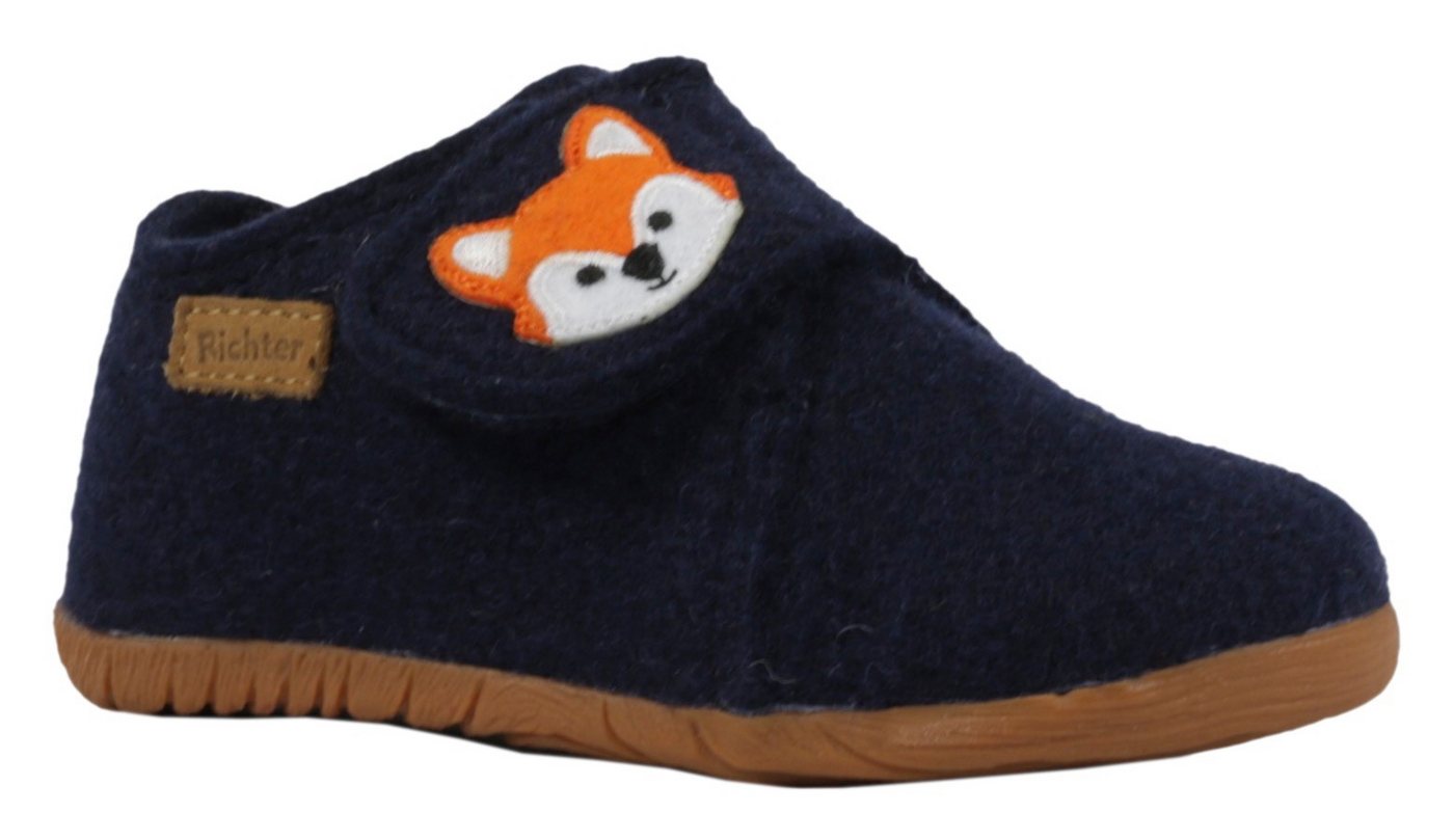 Richter Filzi WMS: Mittel Hausschuh Klettschuh, Winterschuh mit Weiten-Meßsystem