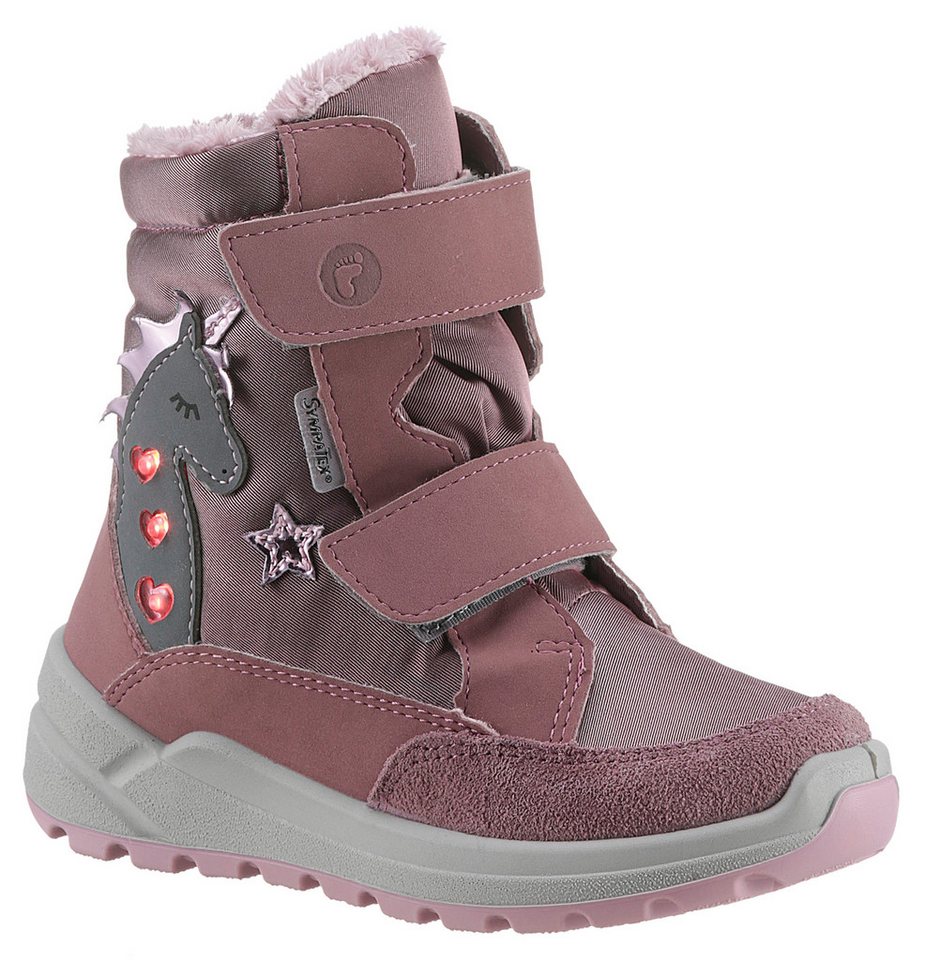 Ricosta Annika WMS: Normal Snowboots Winterboots, Klettstiefel, Kindergartenschuh mit Blinkfunktion