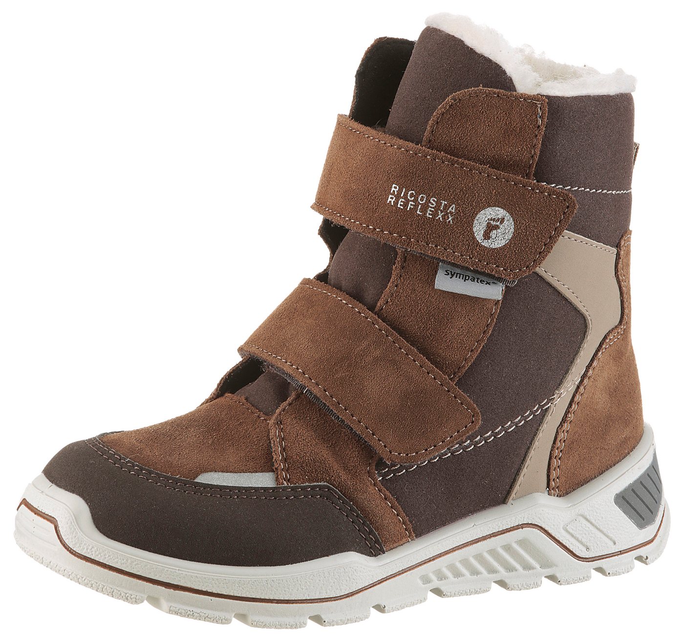 Ricosta JANEK 50 WMS: weit Winterstiefel Snowboots, Klettstiefel mit Sympatex, Größenschablone zum Download