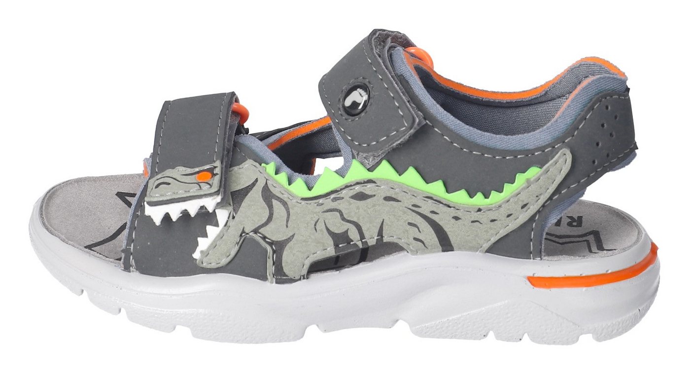 Ricosta Raptor WMS: mittel Sandale, Sandale mit Klett, Dino-Print, Größenschablone zum Download