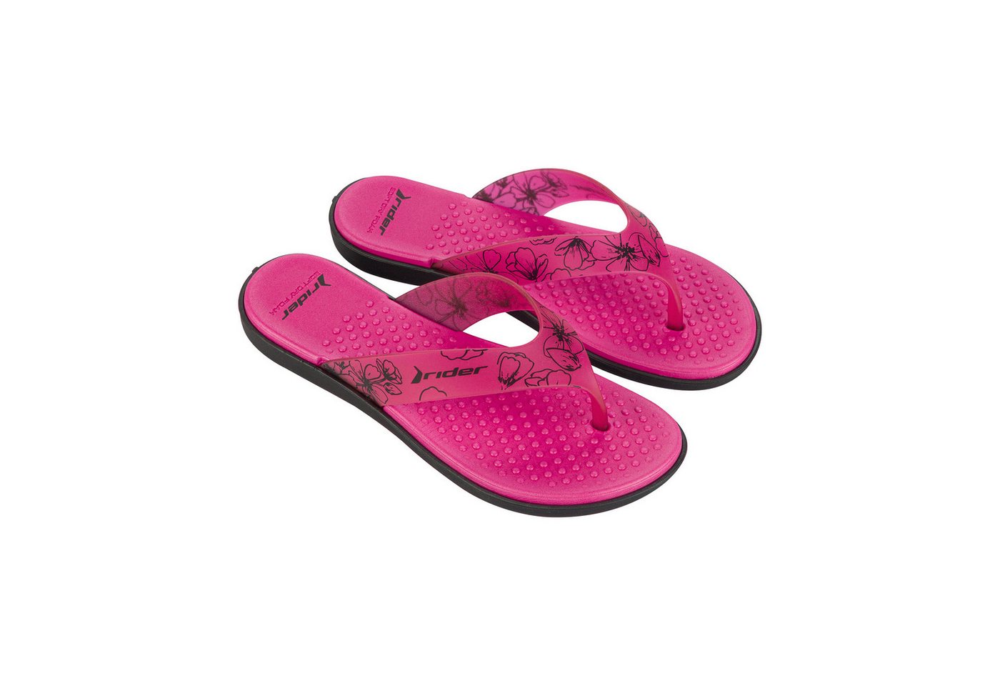 Rider AQUA V FEM - Badelatschen / Slides Pantolette Flip Flops - rutschfeste Innensohle - sportliches Design (rosa)