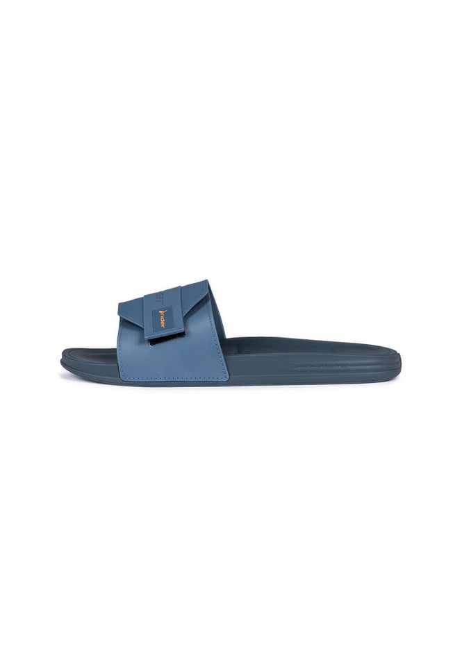 Rider FREE MIX SLIDE AD - Badelatschen / Slides Pantolette Riemen mit Klettverschluss - rutschfest - bequem (blau)