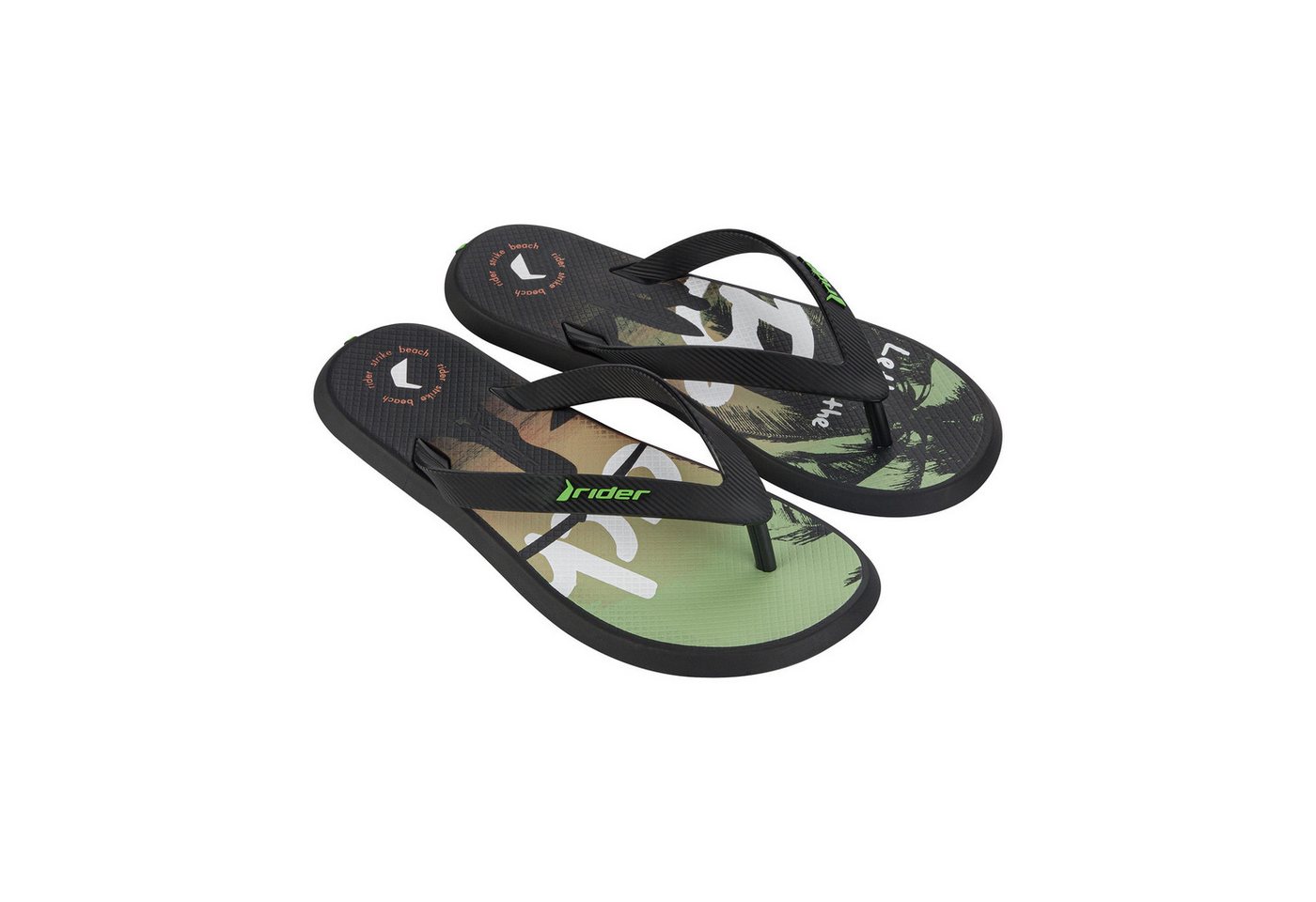 Rider R1 ENERGY VI AD - Zehentrenner / Flip Flop Zehentrenner stylisch - sportliches Design - rutschfeste Sohle (schwarz)