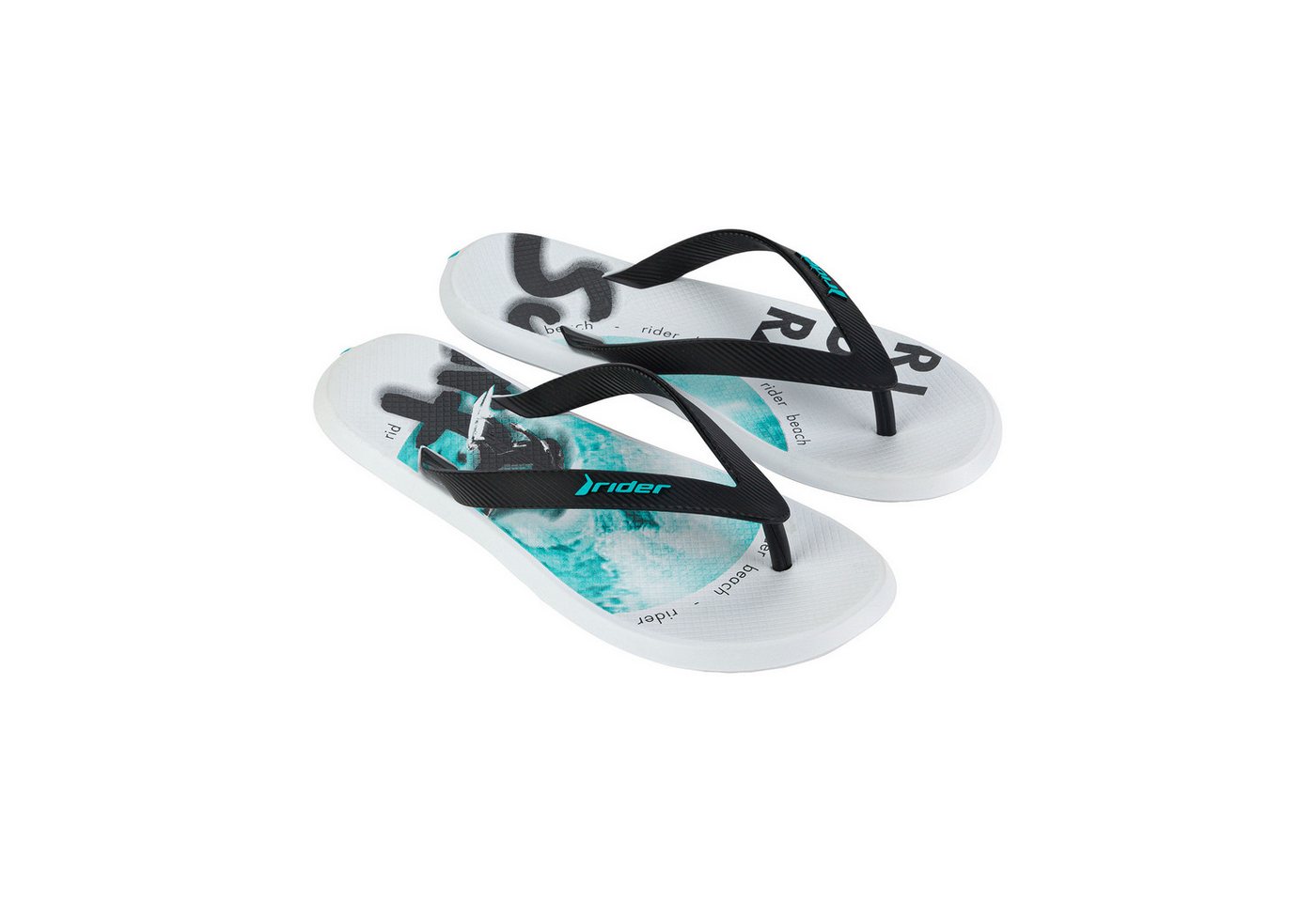 Rider R1 ENERGY VI AD - Zehentrenner / Flip Flop Zehentrenner stylisch - sportliches Design - rutschfeste Sohle (weiß)