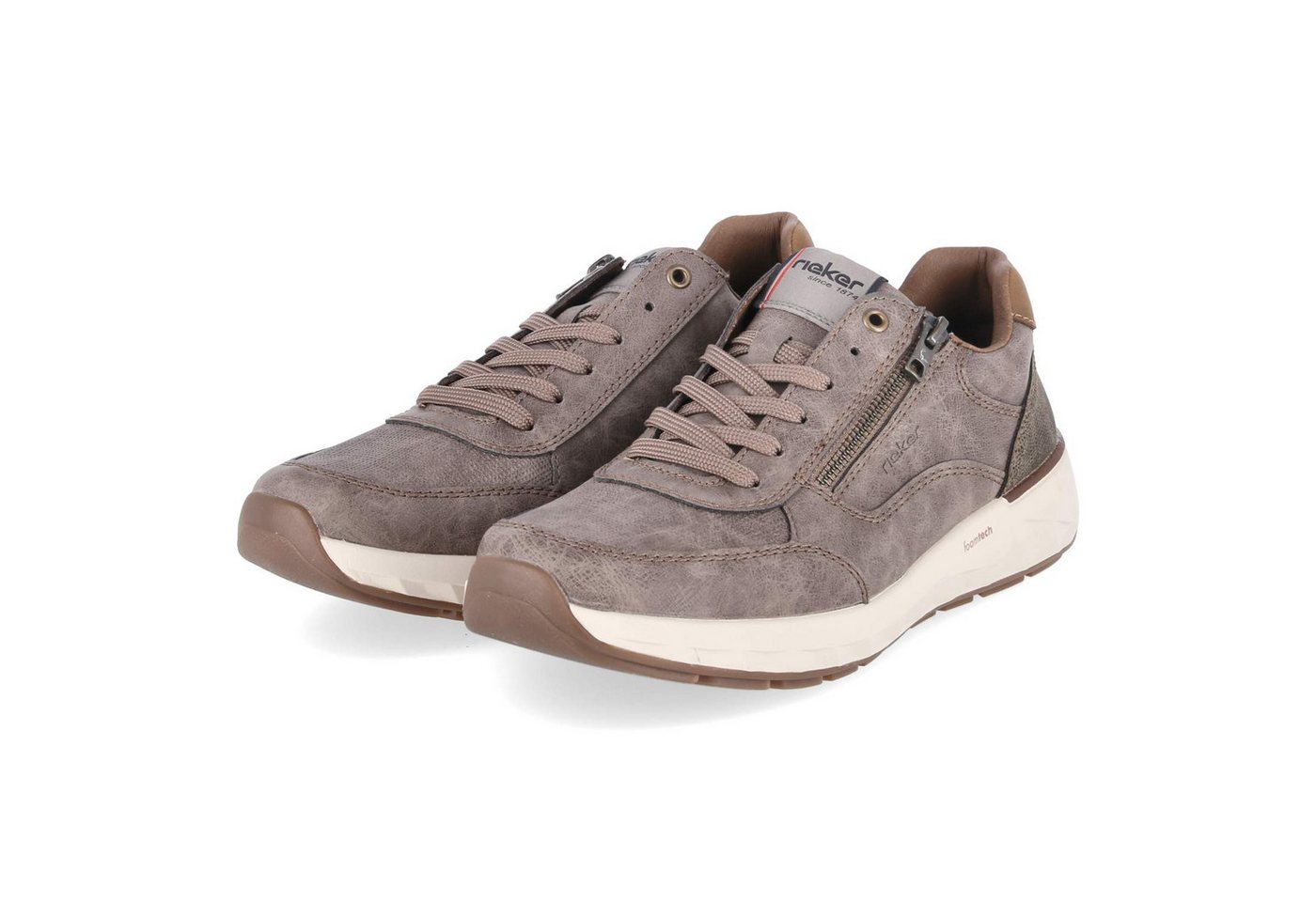 Rieker 11504-64 Herren Synthetik beige Schnürschuh