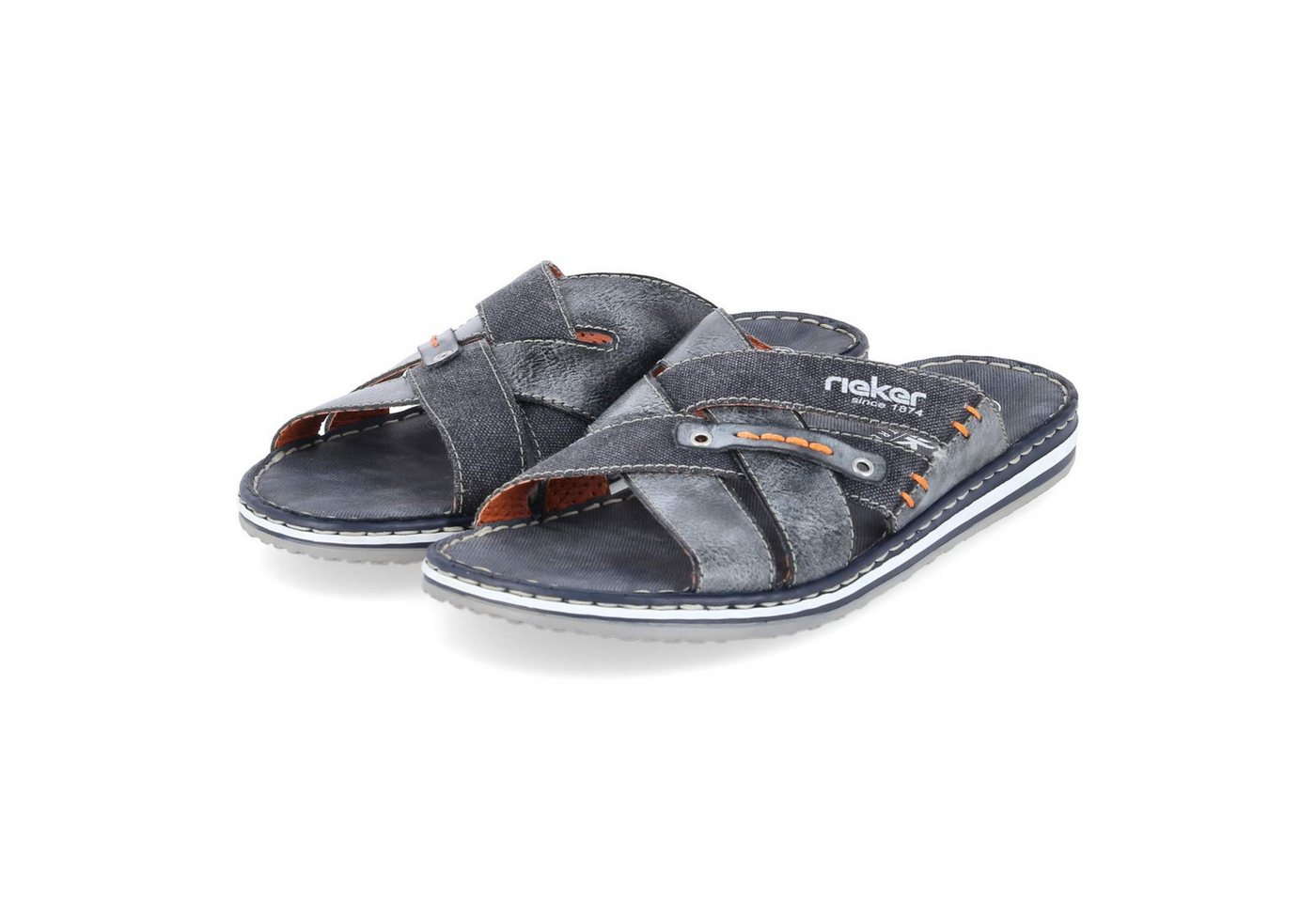 Rieker 21599-14 Herren Textil & Synthetik blue Pantolette