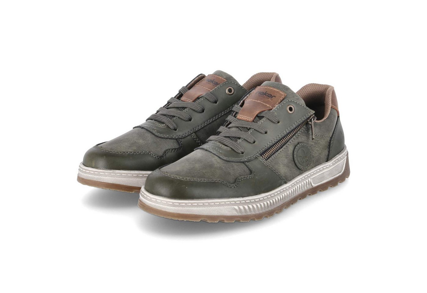 Rieker 37029-52 Herren Synthetik gruen Schnürschuh