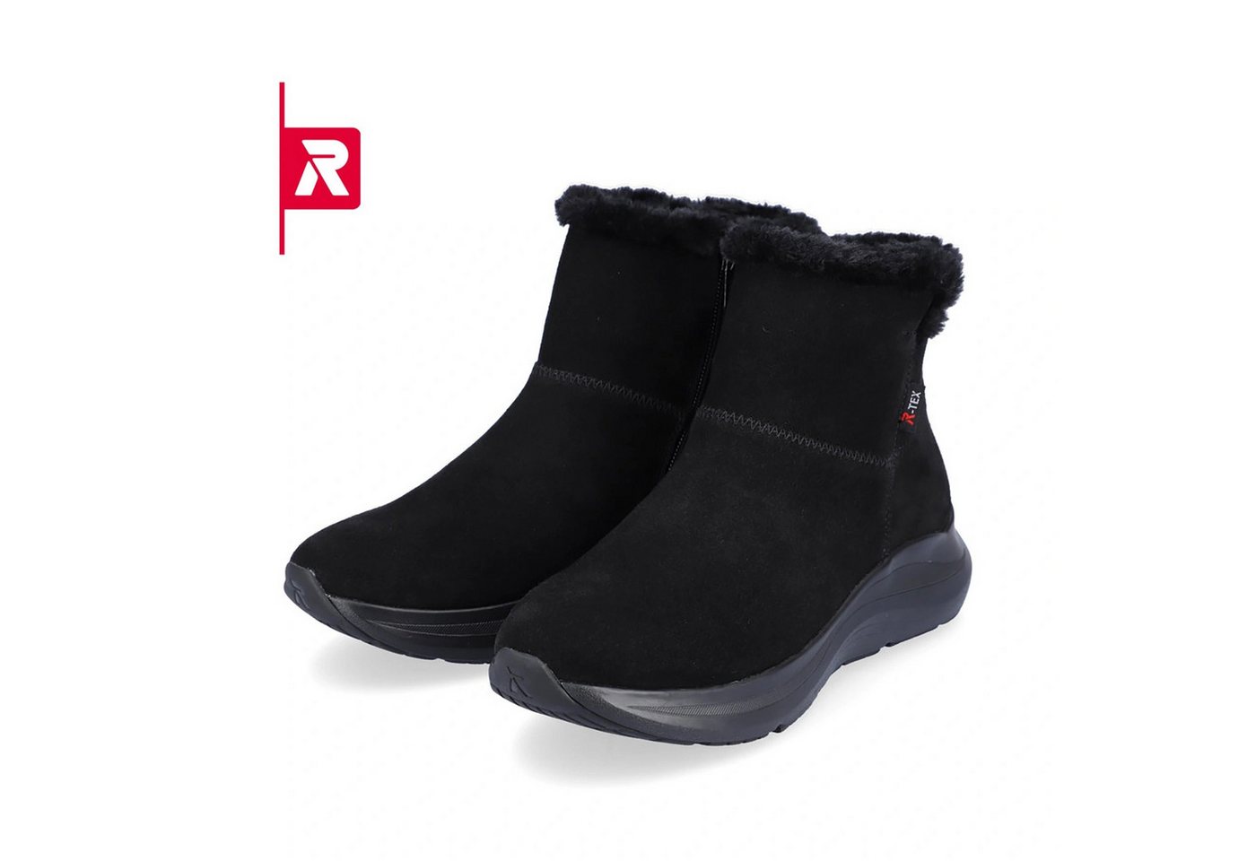 Rieker 42170-00 Rauhleder (Stiefel mit seitlichen Reissverschluss und) Winterstiefel