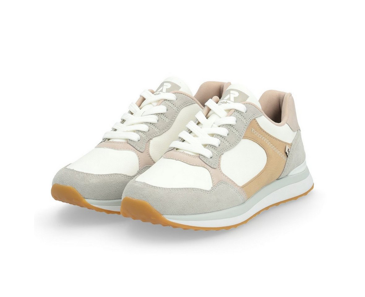Rieker 42508-81 (Glattleder) weiss/beige Damen Sneaker