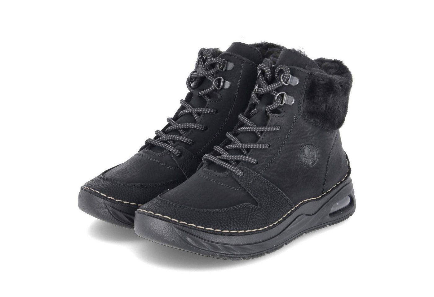 Rieker 44555-00 Damen Synthetik schwarz Winterstiefel