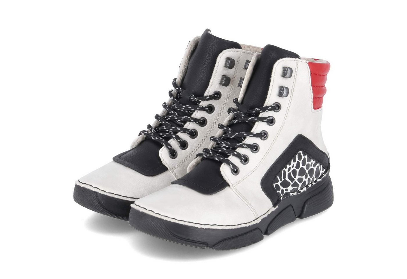 Rieker 45904-60 Damen Synthetik beige Schnürstiefel