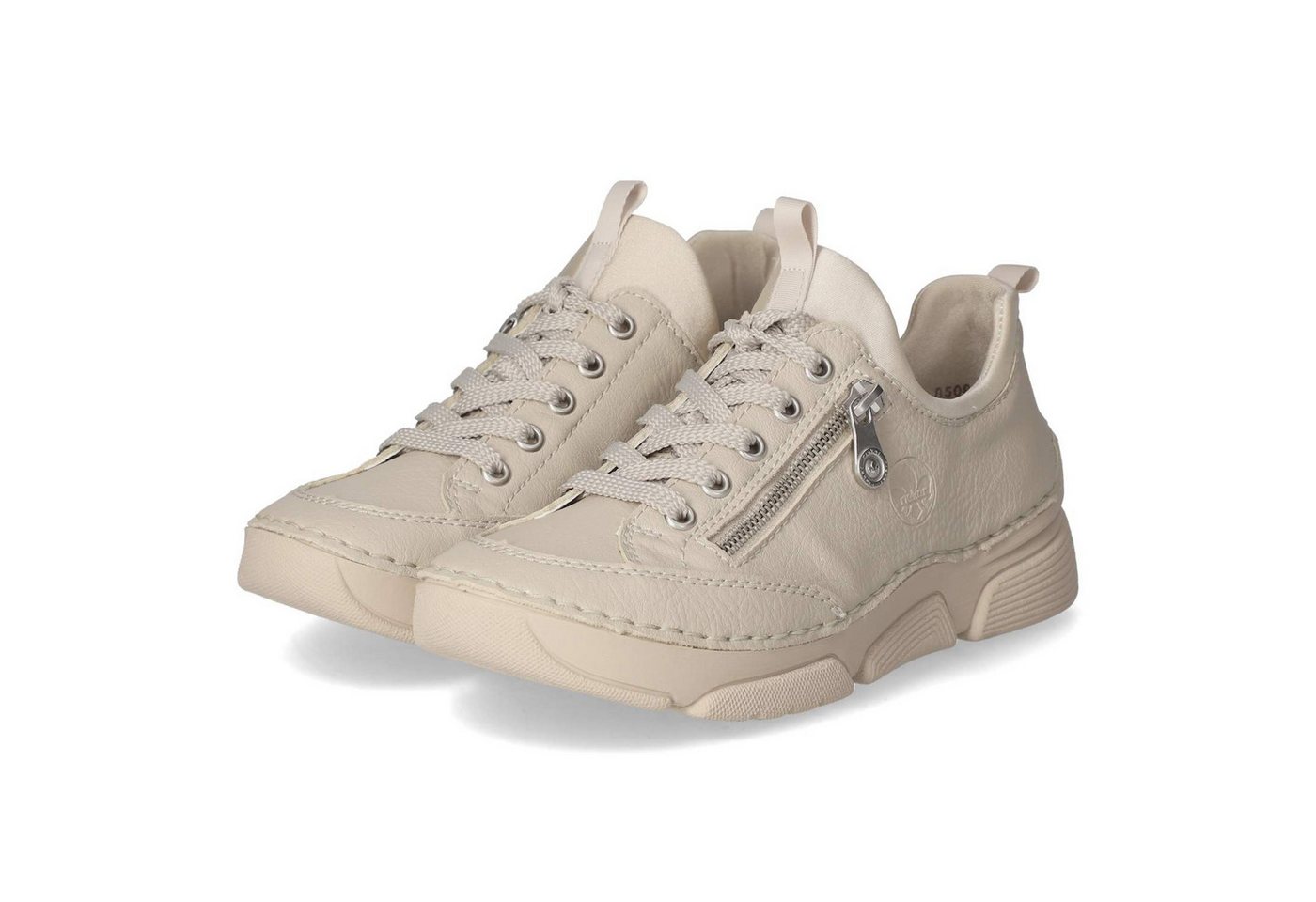 Rieker 45973-60 Damen Textil & Synthetik beige Schnürschuh