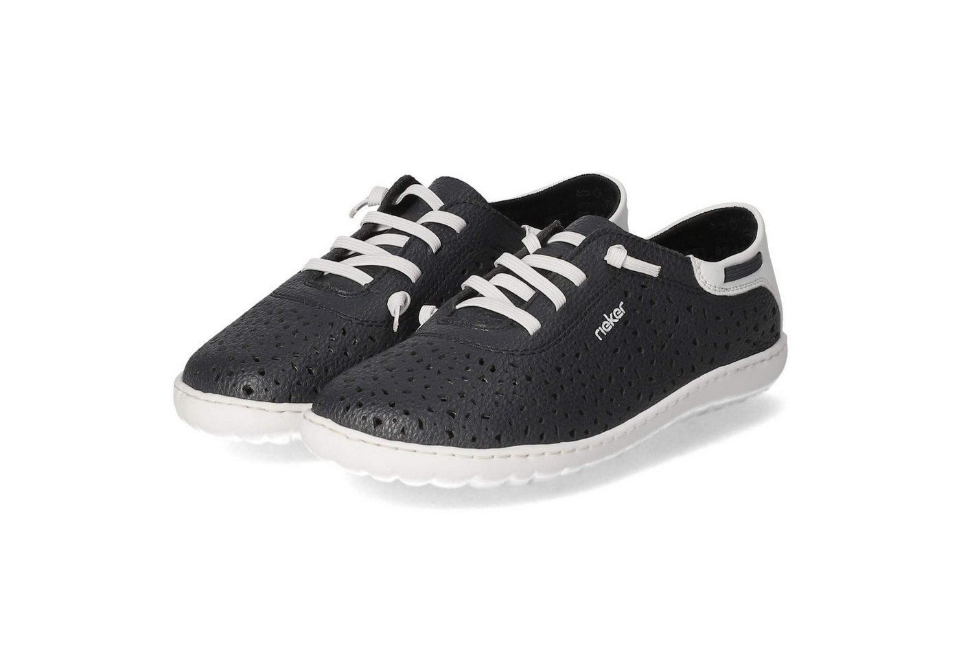 Rieker 52805-14 Damen Synthetik blau Schnürschuh