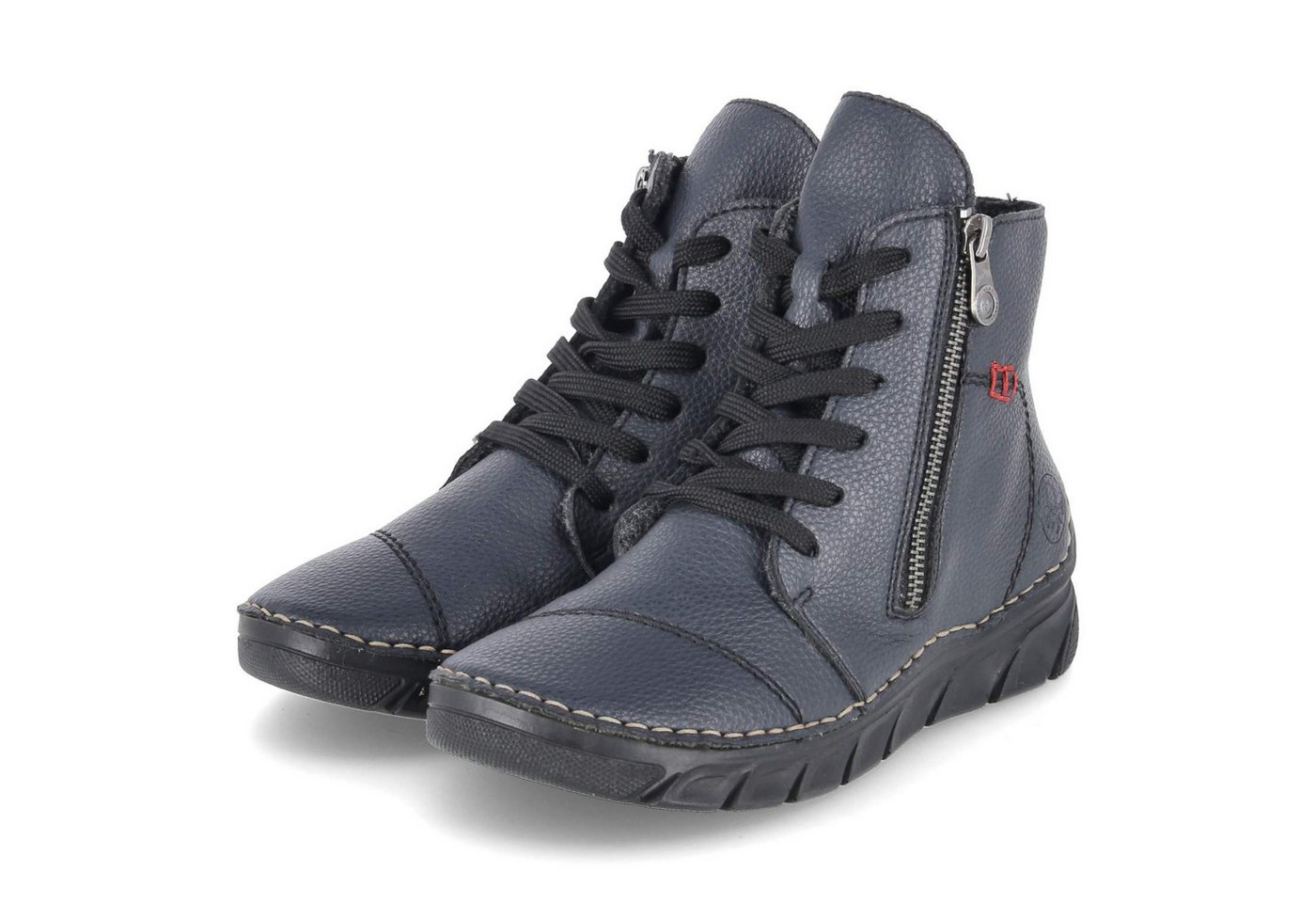 Rieker 55034-14 Damen Synthetik blau Schnürstiefel