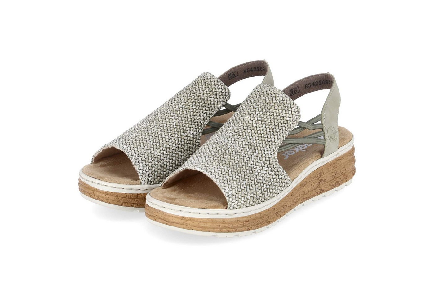 Rieker 62741-52 Damen Textil & Synthetik green Sandalette