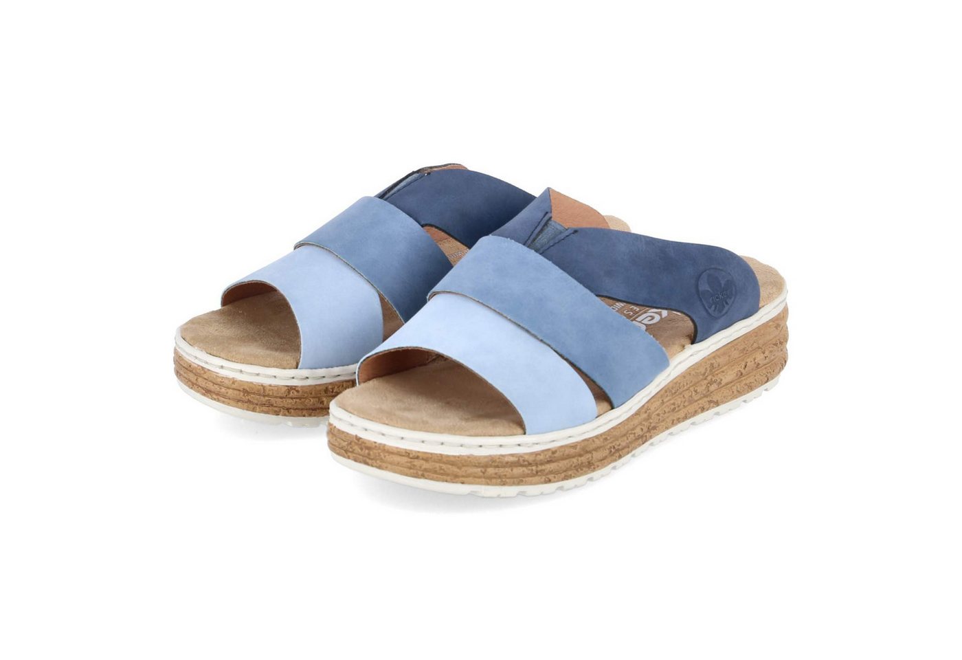 Rieker 62780-12 Damen Synthetik blau Pantolette