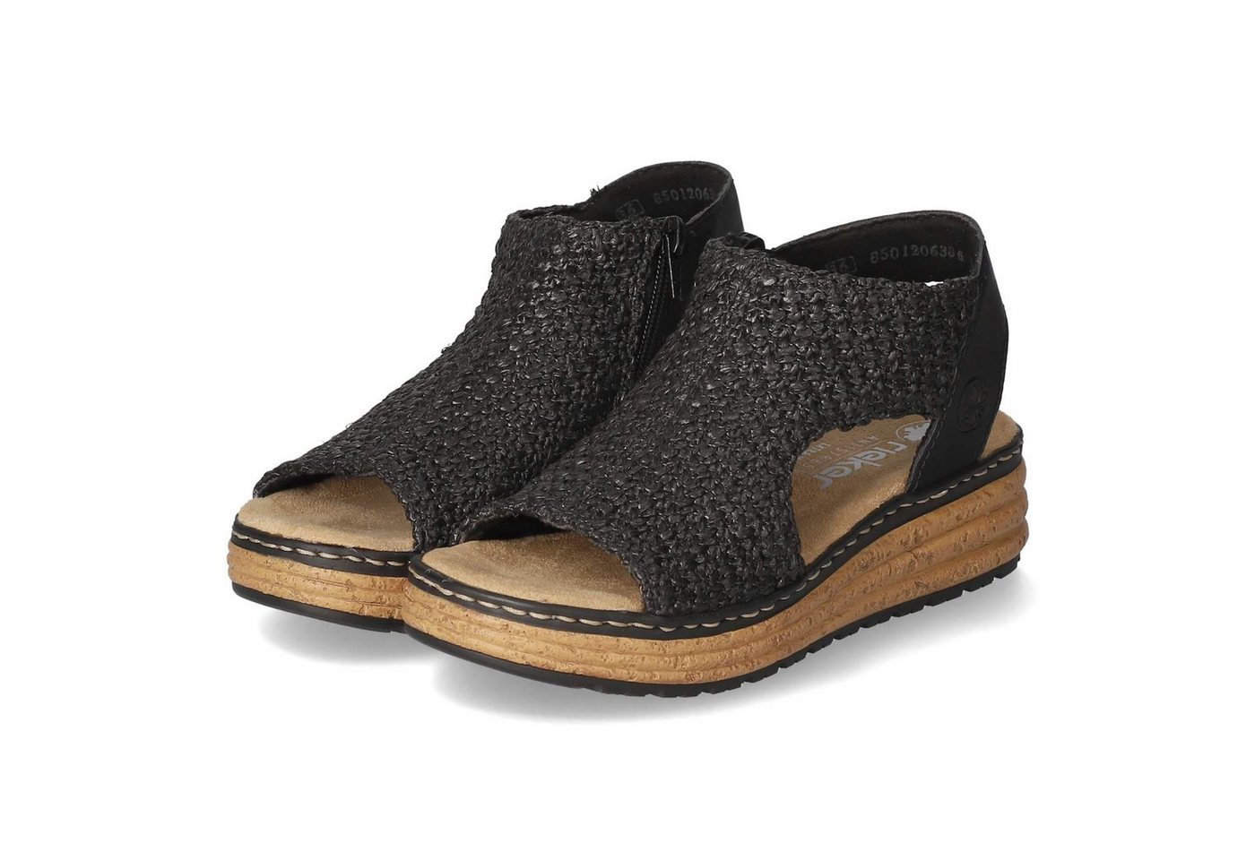 Rieker 62783-00 Damen Synthetik schwarz Sandalette