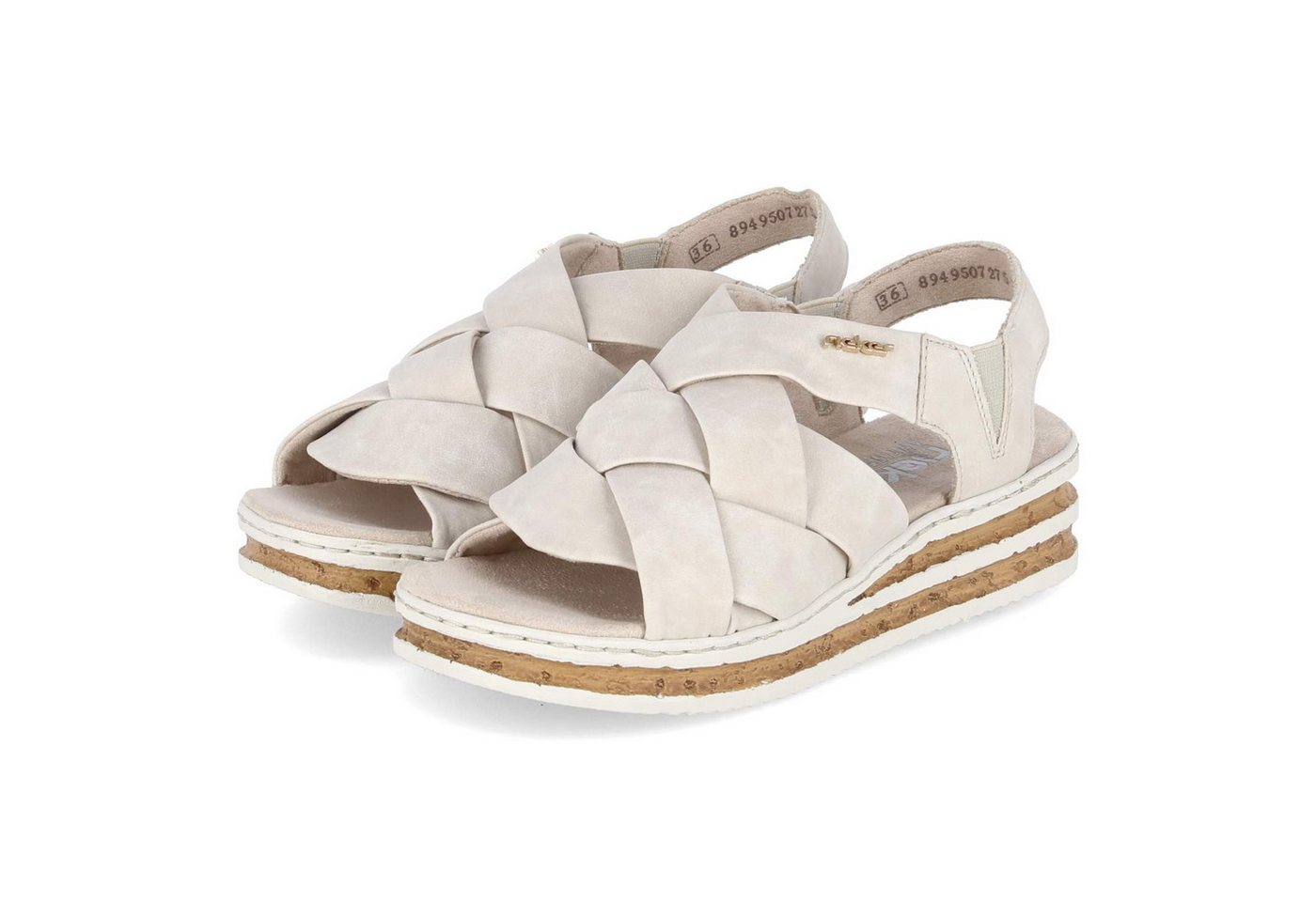 Rieker 62908-60 Damen Synthetik beige Sandalette