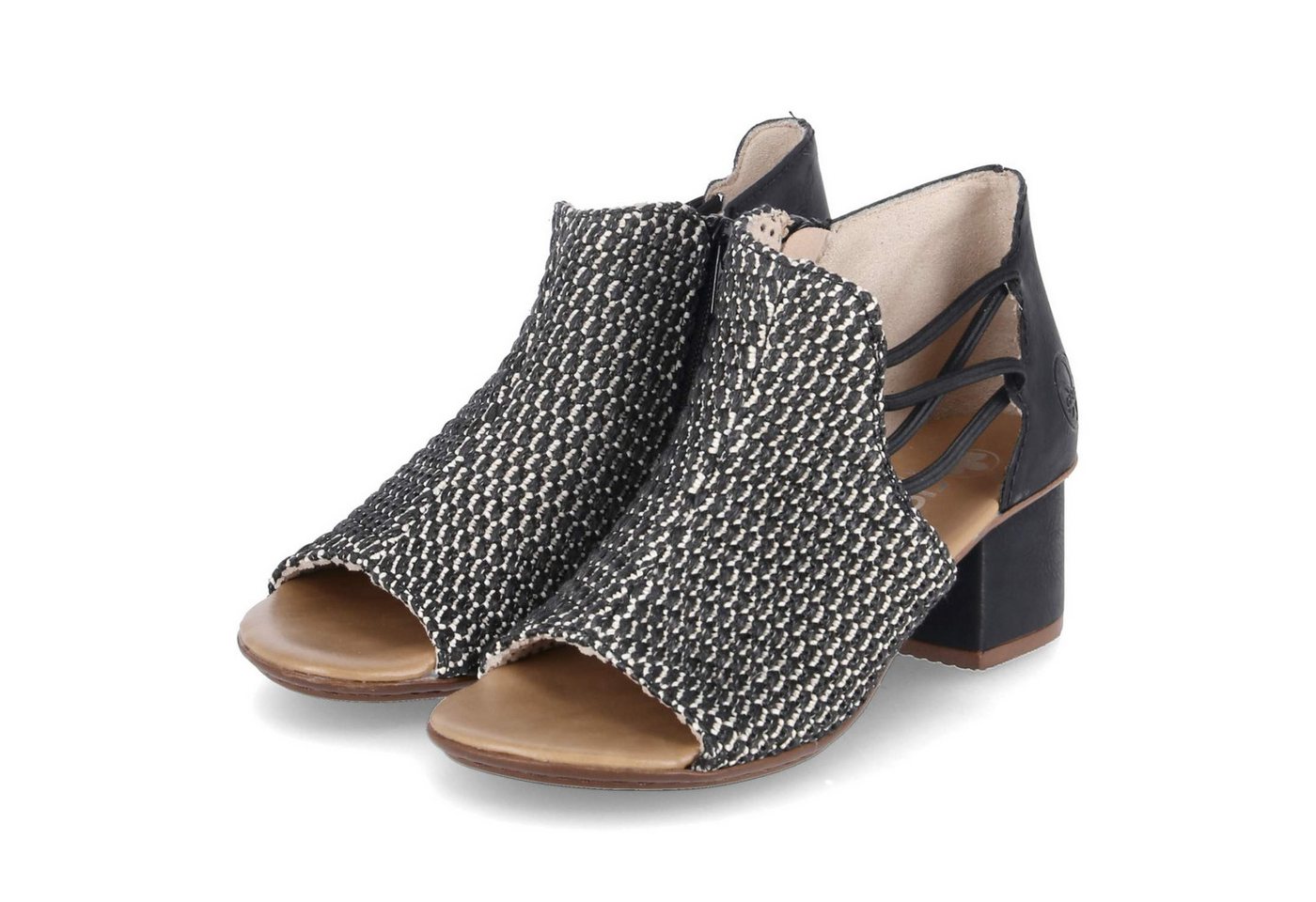 Rieker 64697-00 Damen Synthetik schwarz Sandalette
