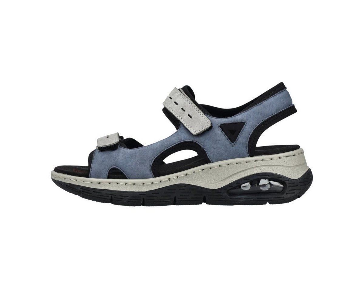Rieker 67666 blau/grau Damen Sandale