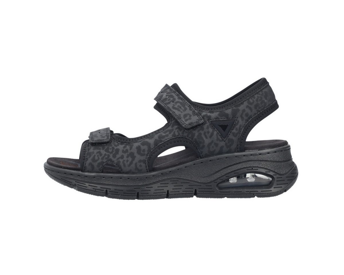 Rieker 67666 schwarz/grau Damen Sandale