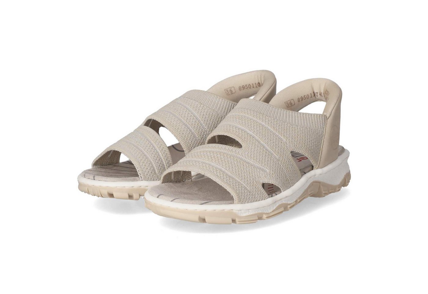 Rieker 68895-64 Damen Textil & Synthetik beige Sandalette