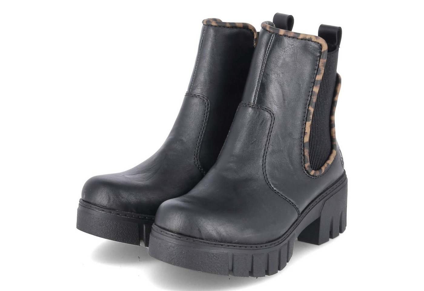 Rieker 74562-00 Damen Synthetik schwarz Schlupfstiefel