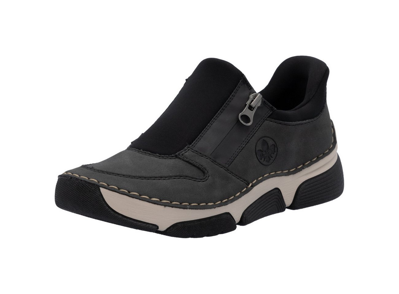 Rieker anthrazit schwarz Schnürschuh