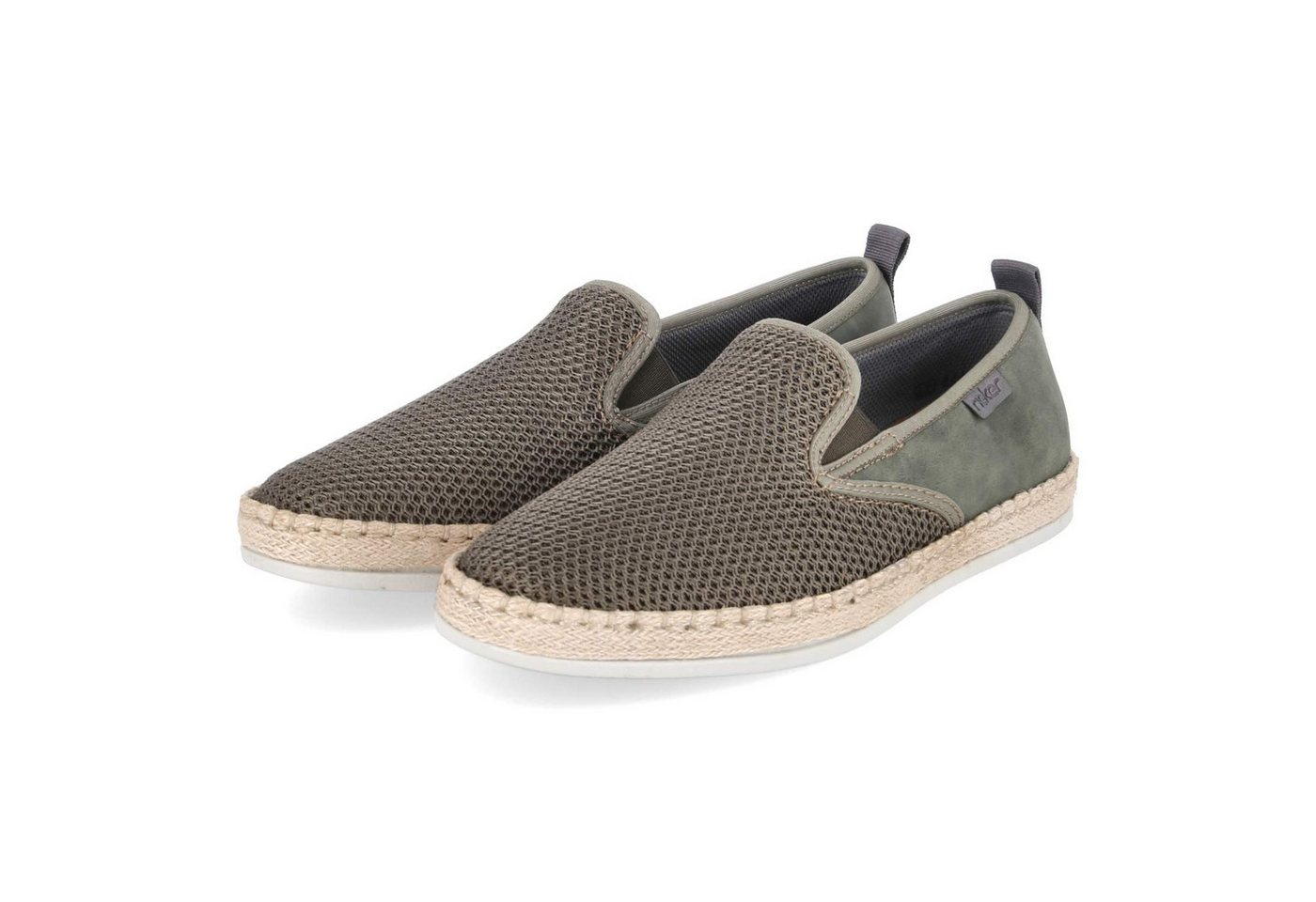 Rieker B2661-54 Herren Textil & Synthetik gruen Slipper
