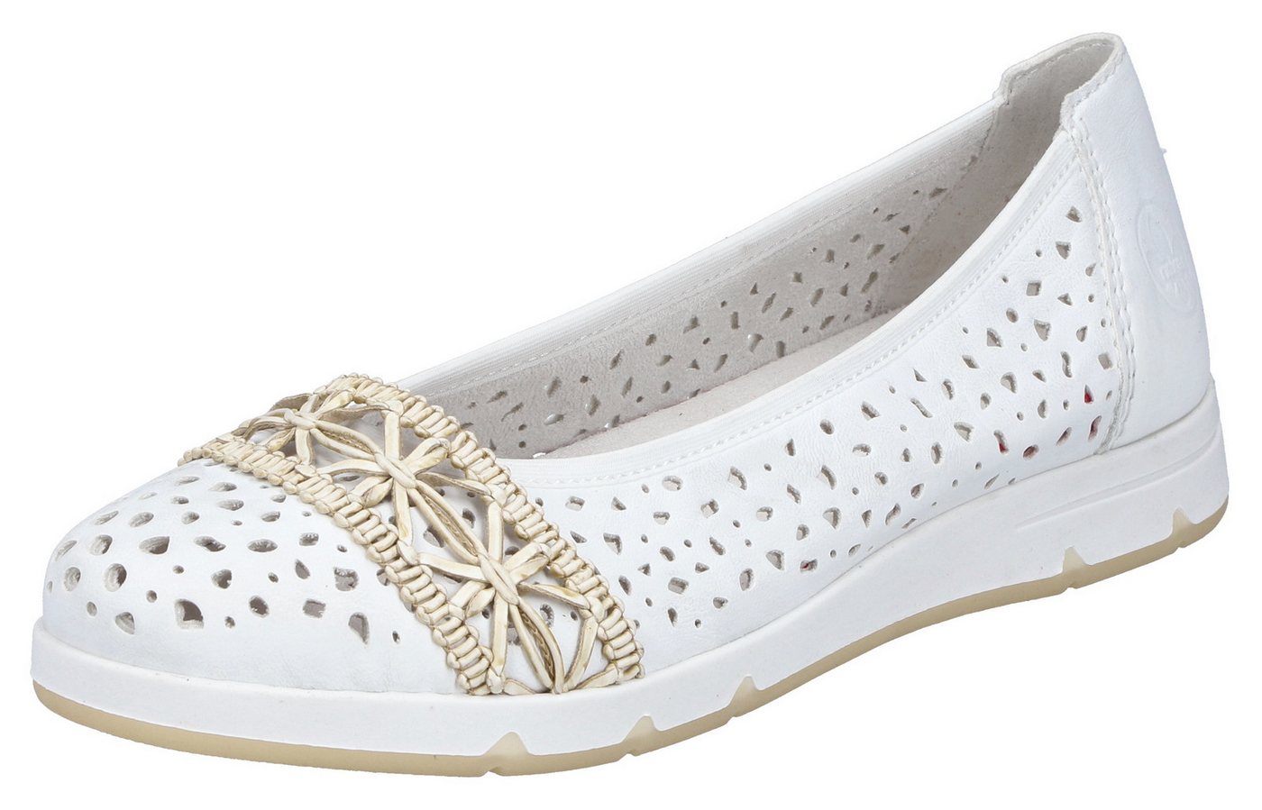 Rieker Ballerina (beige/weiß)