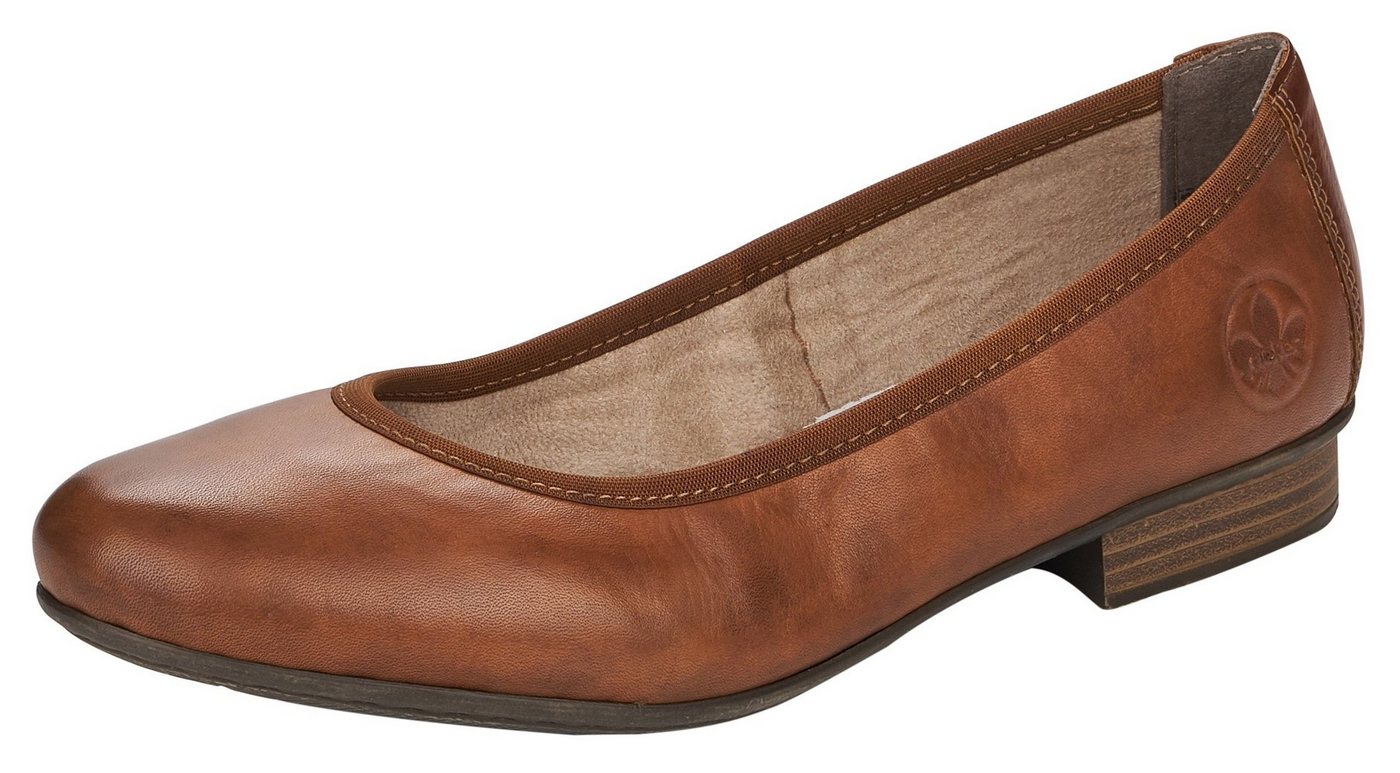 Rieker Ballerina Pumps, Business Schuh in schlichter Eleganz (braun)