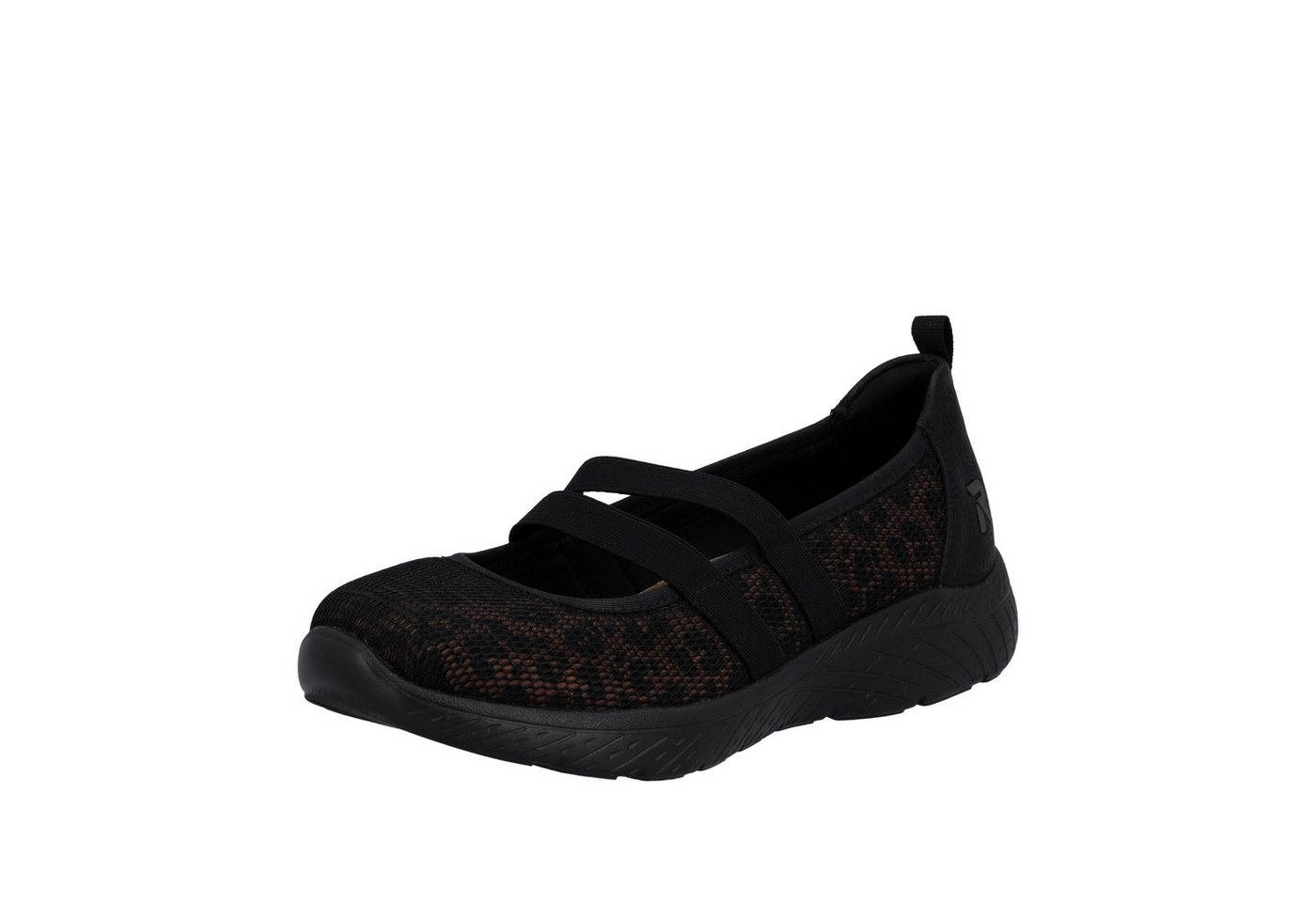 Rieker Ballerina Slipper, Schlupfschuh mit Stretchbänder