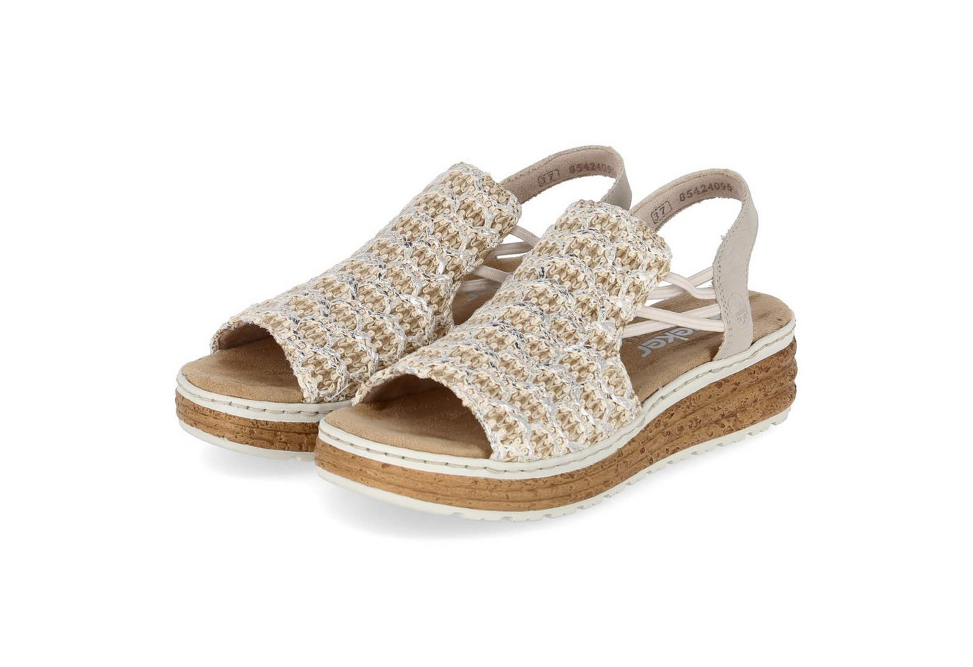 Rieker 62741-60 Damen Textil & Synthetik beige Sandalette