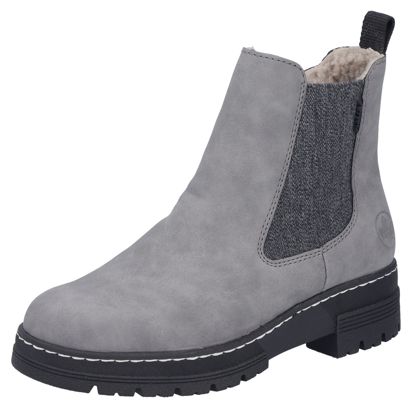 Rieker Chelseaboots Winterstiefelette, Winterboots, Blockabsatz, mit Stretcheinsatz