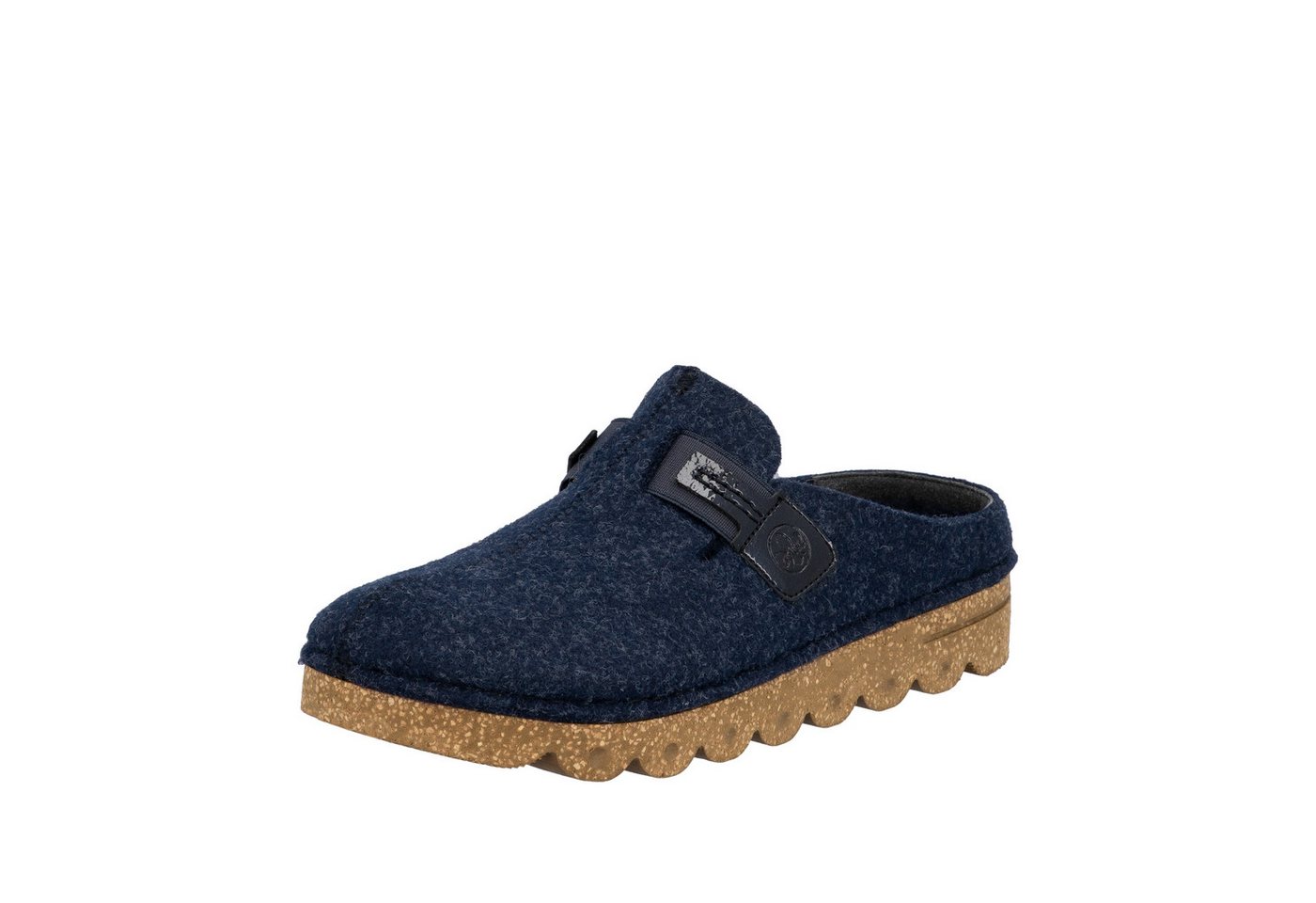 Rieker Clog Sabot, Hausschuh, Casual-Clog, Plateausohle, zum Schlupfen (blau)