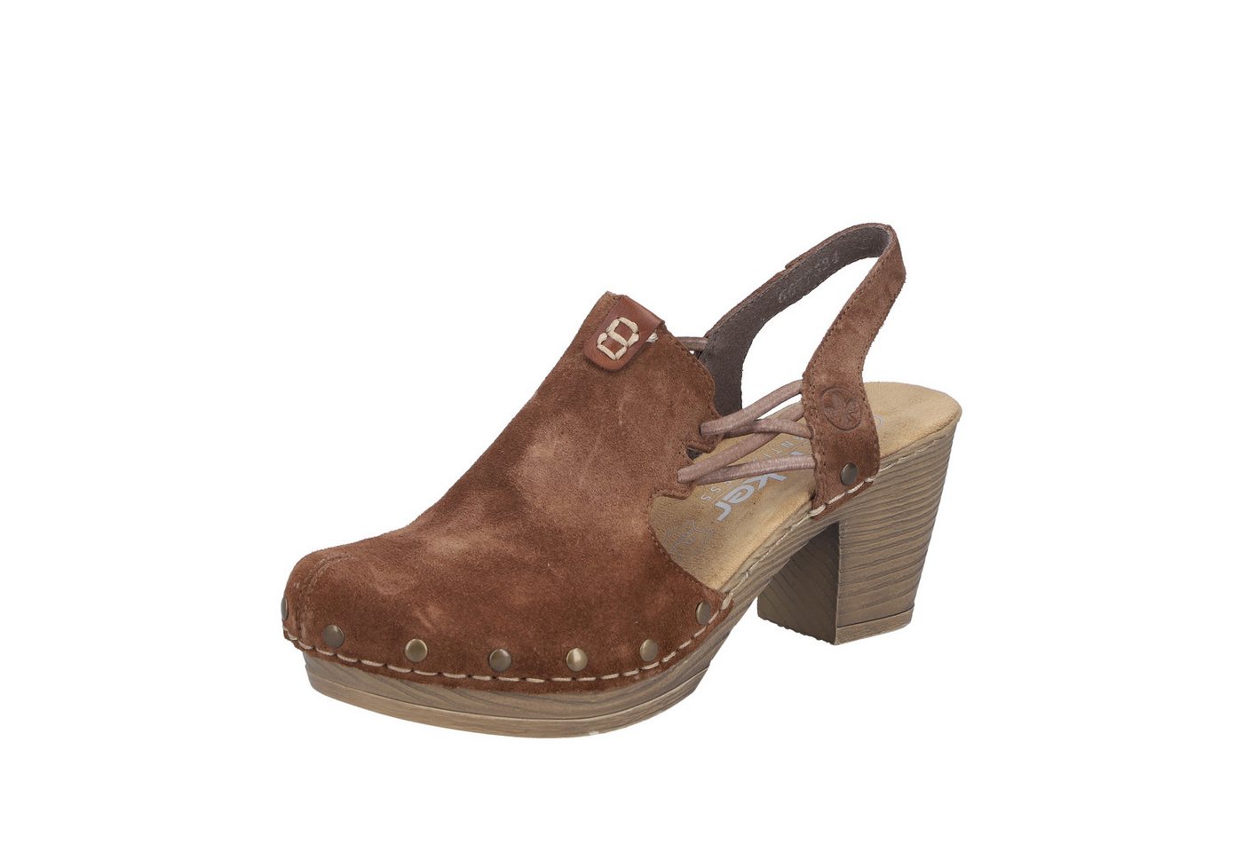 Rieker Clog Sabot, Sandalette, Sommerschuh mit seitlichen Gummizügen