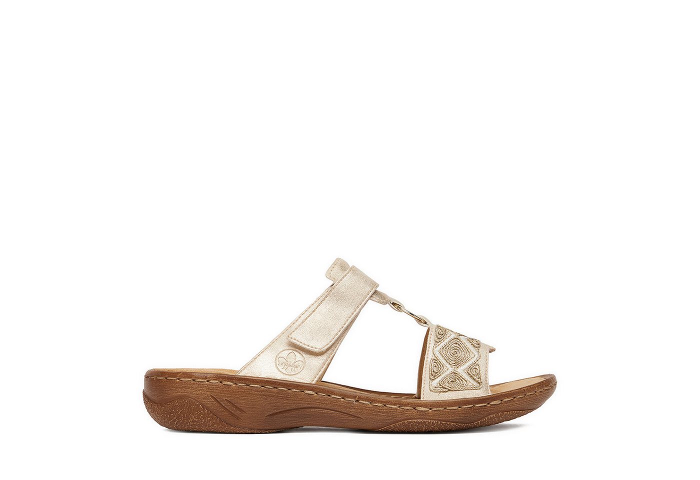 Rieker Damen-Flip-Flops Gold V2864-60 Badepantolette