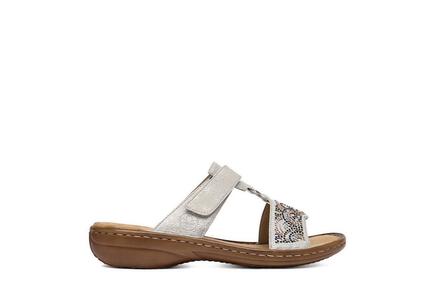 Rieker Damen-Flip-Flops Silber 608K2-40 Badepantolette