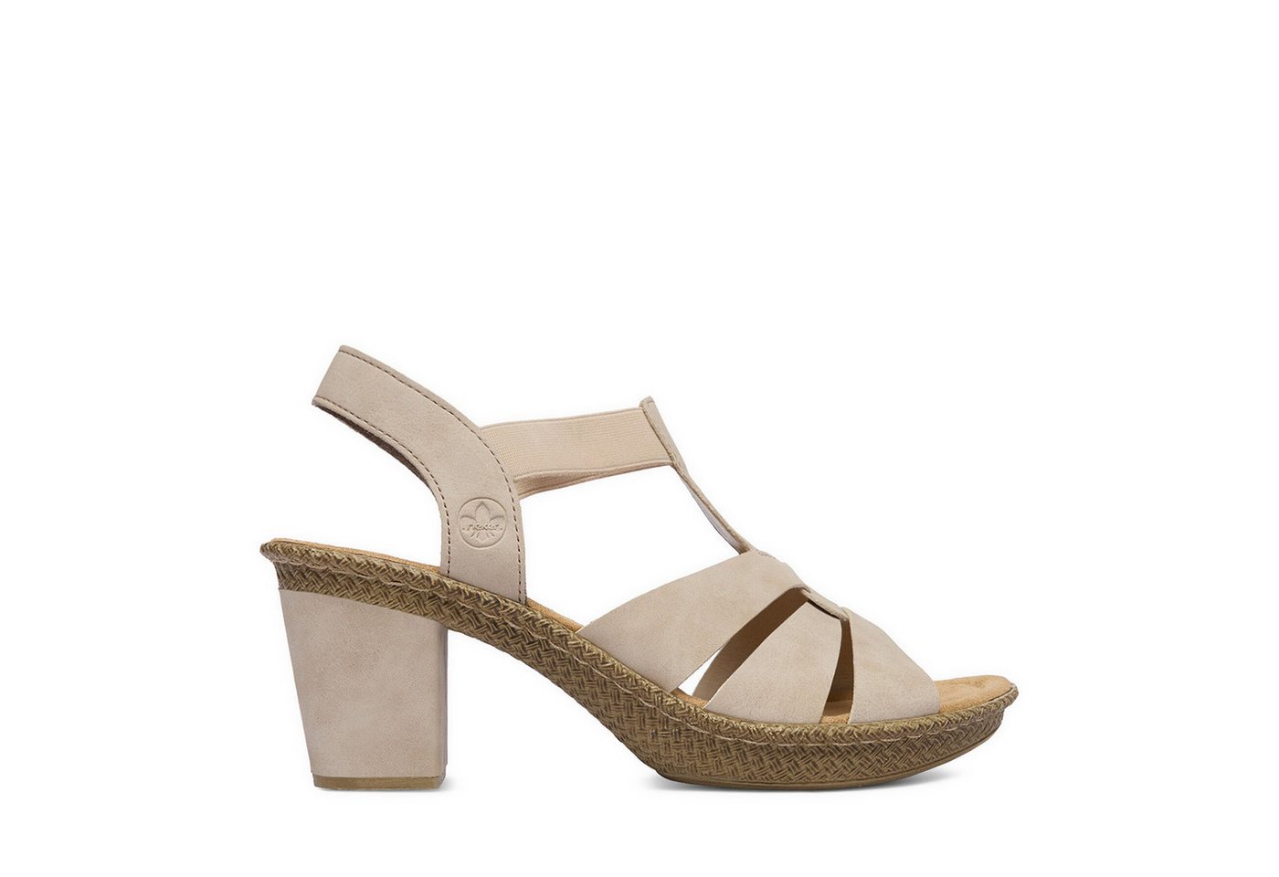 Rieker Damen-Sandalen Beige 665K3-62 Sandale