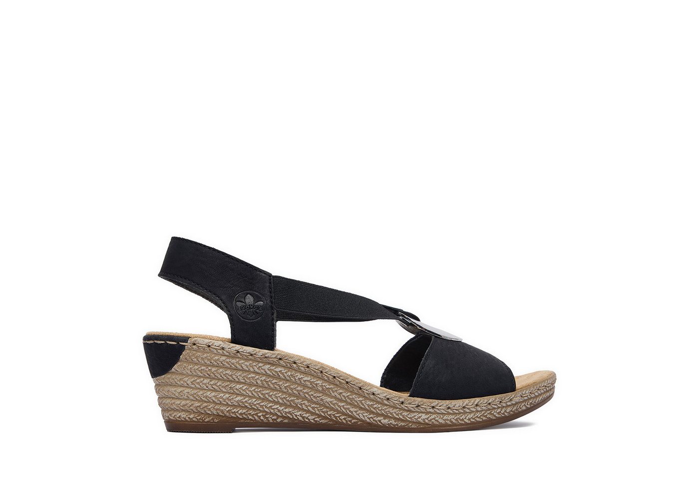 Rieker Damen-Sandalen Schwarz 624H6-00 Sandale