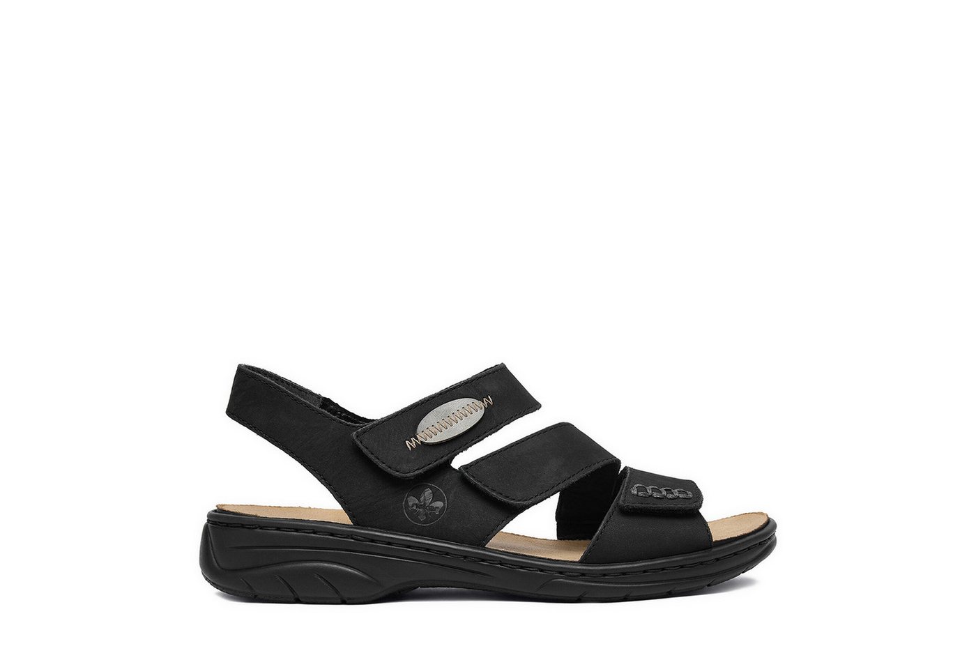 Rieker Damen-Sandalen Schwarz 64573-00 Sandale