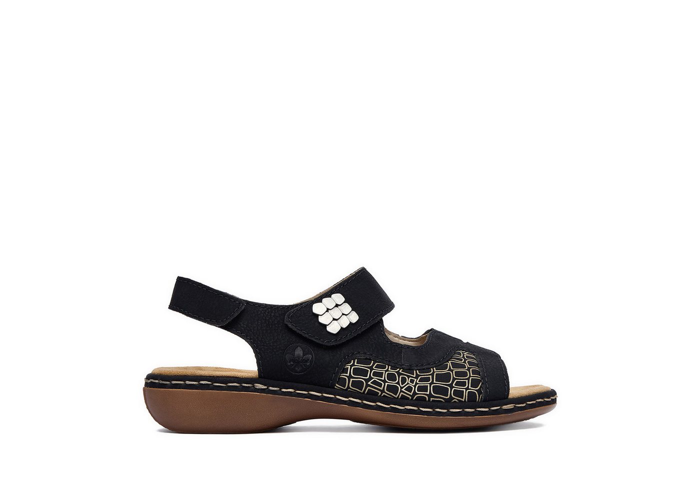 Rieker Damen-Sandalen Schwarz 65989-01 Sandale