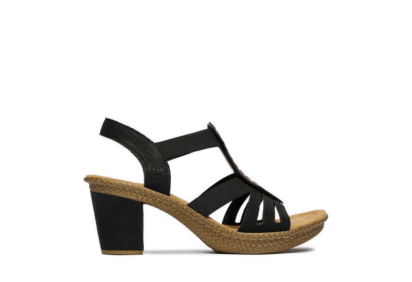 Rieker Damen-Sandalen Schwarz 66526-00 Sandale