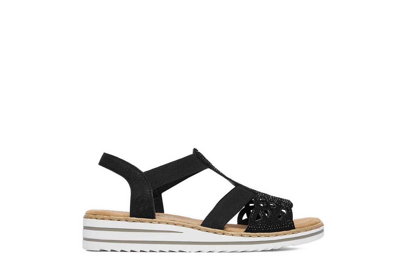 Rieker Damen-Sandalen Schwarz V0646-00 Sandale