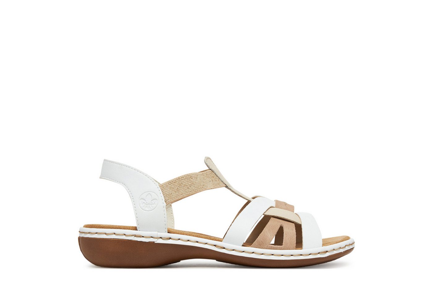 Rieker Damen-Sandalen Weiß 65918-81 Sandale